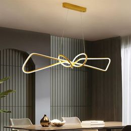 Lustre suspendu moderne pour bureau salle à manger cuisine Lustre ondulé en aluminium Avize Lustre moderne luminaires246c