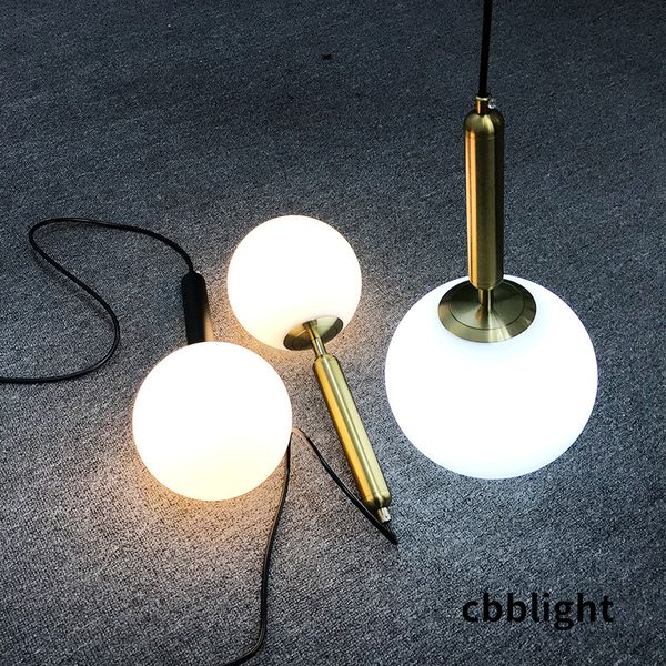 Pendre moderne lampe luxueuse en verre dor￩ ￠ balle lampe ￠ lampe de lampe de lampe suspendue luminaires LED pour la salle ￠ manger D￩coration de la chambre ￉clairage des lustres LRS023