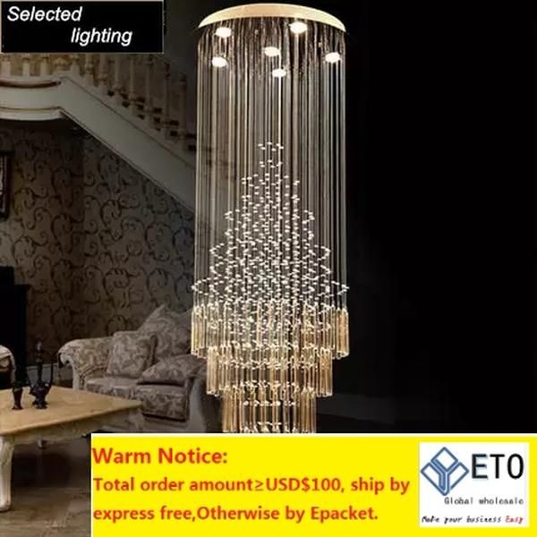 Lampe suspendue moderne Design goutte de pluie salon salle à manger lustres lumière K9 luminaires en cristal lampes de plafond en cristal