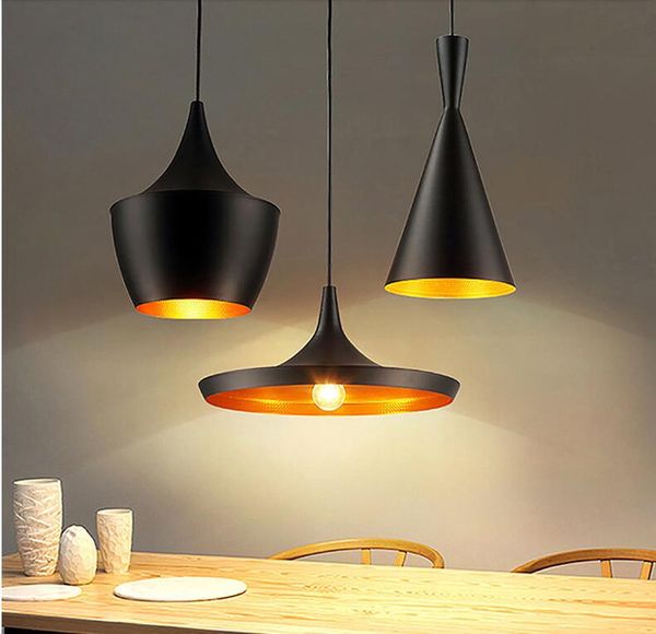 Lampes suspendues modernes E27 Style Loft cuisine salle à manger salon lampe en aluminium Restaurant luminaires LED éclairage suspendu