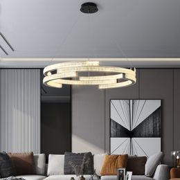 Moderne hanglampen woonkamer kroonluchter creatieve persoonlijkheid eenvoudige designer restaurant hoofdlamp high-end sense ringlampen 2023