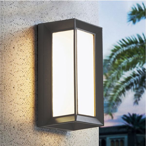 Moderna luz de porche, lámparas de pared LED impermeables para patio, balcón, jardín, puerta delantera, iluminación exterior, AC90-260V