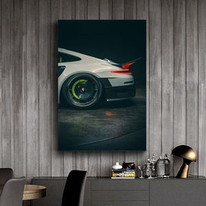Moderne Porsche sport auto zijaanzicht poster canvas schilderen muur kunst print foto woonkamer woning decor cuadros niet ingelijst