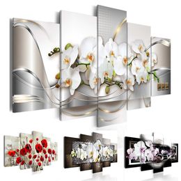 Impresiones modernas de flores de orquídeas, pintura al óleo sobre lienzo, cuadros artísticos de pared para sala de estar y dormitorio, sin marco 273N