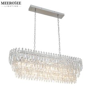 Moderne rechthoekige kristallen kroonluchter binnenverlichting Luxe hangende ophanging hanger Lamparas voor Villa Hotel Lobby Home Decor Light