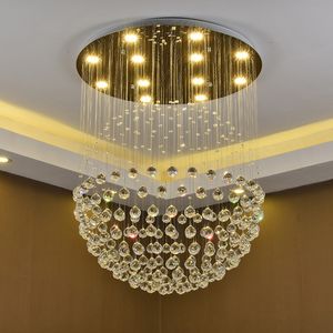 Lustre en cristal sphérique rétro moderne plafonniers GU10 Plafonnier LED plafonnier pour salon chambre restaurant hôtel