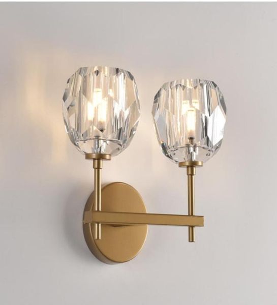 Moderne RH K9 cristal mur LED lampe lumière pour chambre décor à la maison applique murale lampe de chevet Luminaire miroir luminaires 1982168