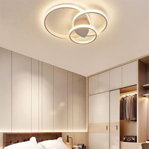 Moderne Ringen LED Kroonluchters Verlichting Voor Slaapkamer Woonkamer Wit Zwart Koffie Plafondlampen Armatuur Lampen AC90-260V MYY248u