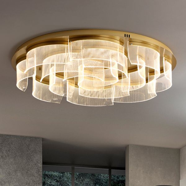 Moderne Rose Plafonniers Luminaire LED Américain Fleur Plafonniers Européen De Luxe Romantique Lampe Suspendue Maison Intérieur Étude Chambre Éclairage Décoration