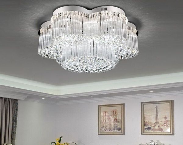 Plafonniers de luxe ronds modernes K9 pour salon maison nouveaux luminaires modernes contemporains led lustre en cristal MYY