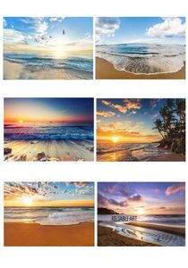 Modern Sea Wave Beach Sunset Canvas Painting Nature SeaDaap Posters and Prints Wall Art Pictures for Living Room Decoration9789901