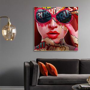 Moderne sexy vrouw posters en prints Abstract Tattoo Girl Pop Wall Art Canvas schilderen Muurschildering Foto's voor woonkamer Home Decor