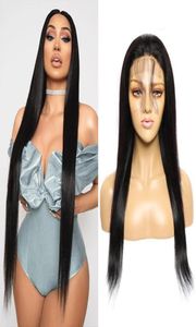 Modern Show Hair – perruque Lace Closure Wig Remy malaisienne lisse, cheveux naturels, 4x4, 30 pouces, densité 150, pour femmes noires, 1183203