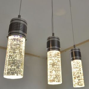 Gratis verzending moderne led zeepbel kolom kristal opknoping lamp drie lampen kroonluchter stijl creatieve lamp lichten bubble hanglamp armatuur