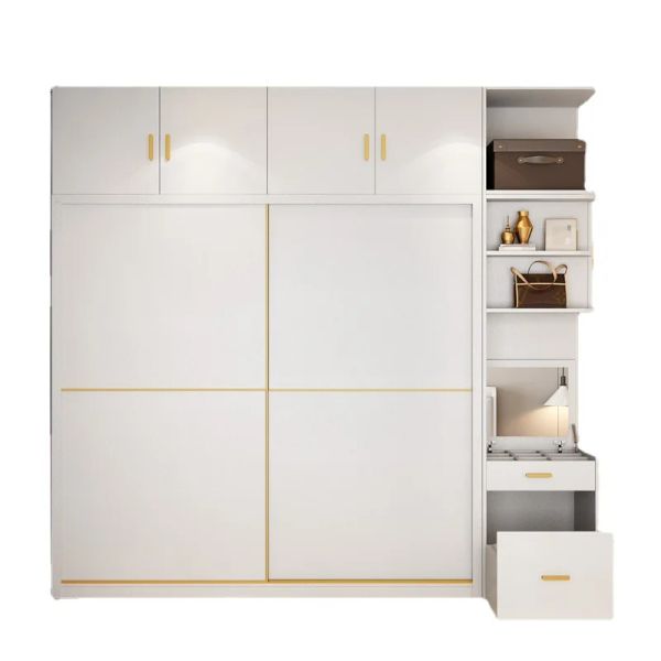 Claiture simple moderne Hatte-robe Gold Bloen Clom Coubelle White Divoir Hangle de rail Diveau Chambre Articles ménagers