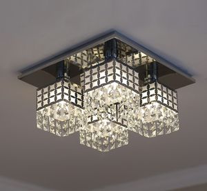 Moderne eenvoudige ontwerp vierkante kristallen plafondverlichting lamparas plafons voor woonkamer slaapkamer luminarias para salon