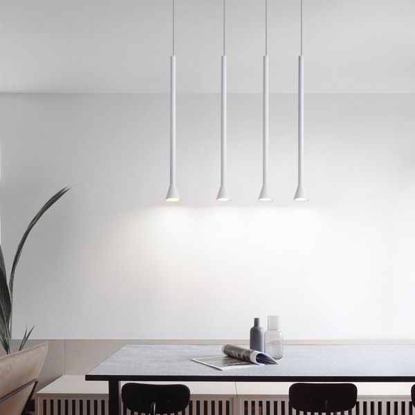 Lampe Led suspendue au design moderne et Simple, Long Tube, luminaire décoratif d'intérieur, idéal pour une cuisine, une chambre à coucher, un chevet, un café ou un Restaurant