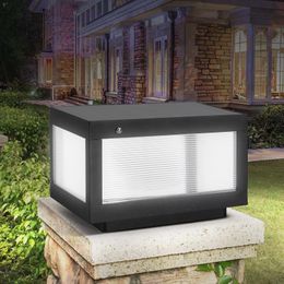 Lámpara solar moderna para exteriores con lámparas de pilar cálidos de colores ajustables