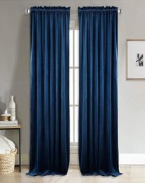 Curtains occurrence en velours solide moderne pour chambre à coucher de chambre à coucher doux confortable rideau de fenêtres de taille personnalisée NEW1028857