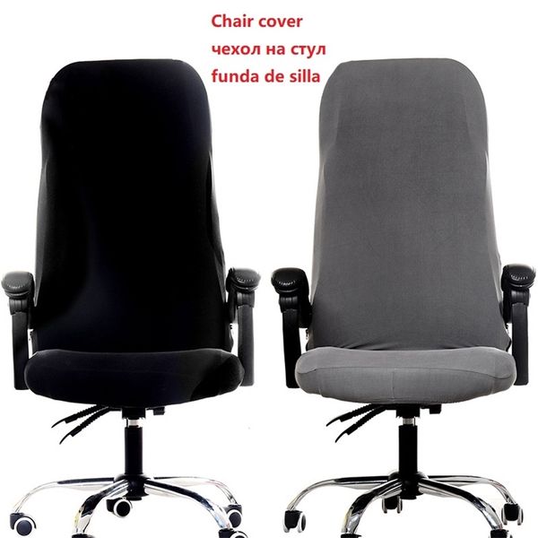 Moderna silla de computadora de spandex cubierta 100% poliéster oficina fácil lavable extraíble funda elástica para el hogar 211105