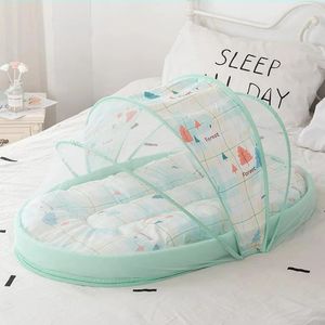 Style moderne pliable moustique berceau portable net moustique moustique net anti-pression la tente de lit de mère anti-automne 3-pc 240422