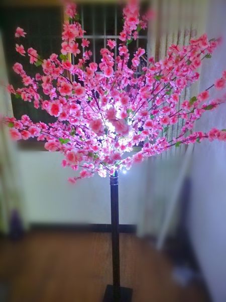 Style moderne rose fleur de cerisier décoration arbre 2 mètres de hauteur pêchers pour la maison salon sol ornement mariage jardin décor