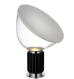 Lampe de table taccia moderne Achille Custig Black Silver Metal Desk Lampe For Bedroom Living Bar Coffee Store Table Light1016195