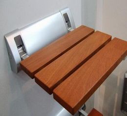 Moderne teak houten vouwdouche stoelwand gemonteerd doucheboel5530548