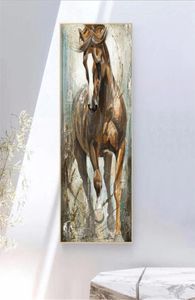 Toile verticale moderne peinture de chevaux Cuadros peintures sur le mur décor pour toile affiches imprimés images art no frame6032972