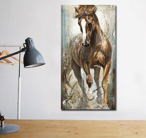 Toile verticale moderne peinture de chevaux Cuadros peintures sur le mur décor pour toile affiches imprimés images art no frame9844826