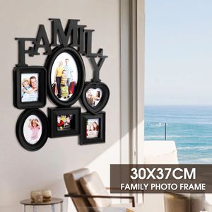 Moderne Vintage Familie Po Frame Muur Opknoping Foto Houder Pos Frames Sticker voor Thuis Woonkamer Decoratie 240327