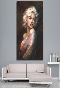 Modern Wall Art Klassiekers Marilyn Poster Prints Sexy Vrouw Ster Portret Olieverf Muurschildering Muur Foto voor Slaapkamer Home Decor2469482