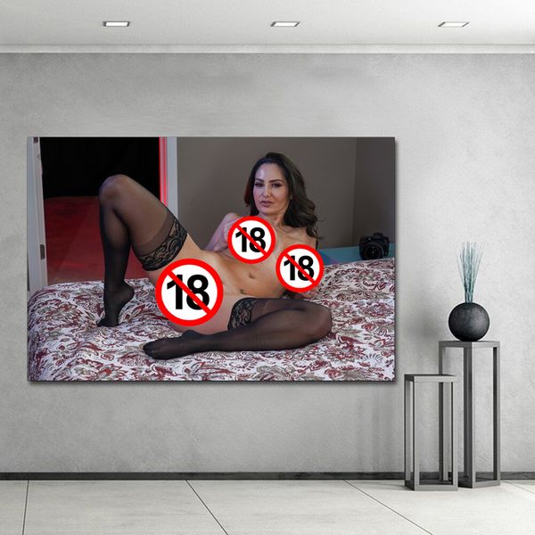 Póster de arte de pared moderno chica erótica huella horny housewives sexy ava addams pintura desnuda impresiones de lienzo decoración del hogar pintura de dormitorio