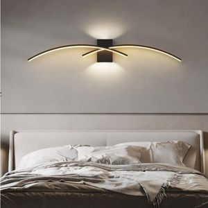 Moderne wandlamp LED Zwart wit goud achtergrond decoratief licht voor woonkamer slaapkamer bedroom bed binnen verlichting armatuur sconce