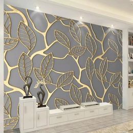 Mural de pared moderno 3d, papel tapiz 3d de curva abstracta para sala de estar, dormitorio, papel tapiz grande extraíble, pinturas murales, Mural de decoración