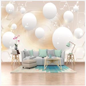 Modern Wallpaper for Living Room Minimalistische 3D driedimensionale bol Geometrische wallpapers Space Mural Achtergrond Muur