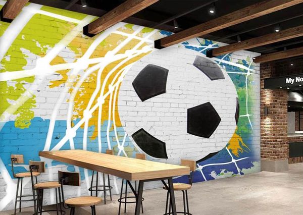 papel pintado moderno de sala de estar de moda bar restaurante pared de fondo Mundial de Fútbol