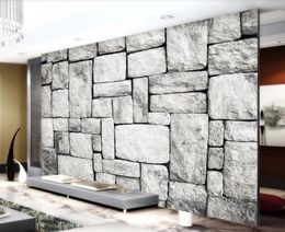 Modern Wallpaper for Living RoomV Retro TV Achtergrond Muur van Stone Brick Wallpapers4907436