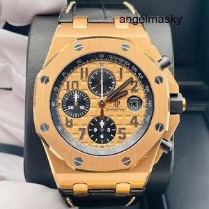 Montre moderne chronographe AP montre-bracelet Royal Oak Offshore série montres pour hommes 42 mm de diamètre en acier de précision or rose 18 carats montre décontractée pour homme 26470OR.OO.A002CR.01