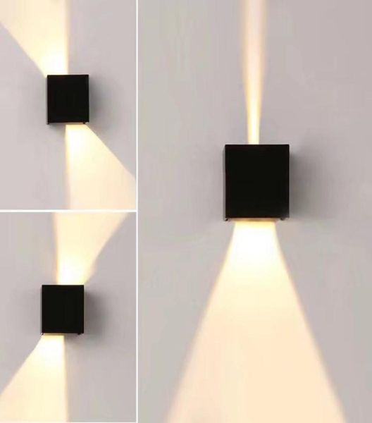 Cube étanche moderne réglable 12W COB lampe murale extérieure LED IP65 appliques murales en aluminium jardin porche applique décoration Light8257793