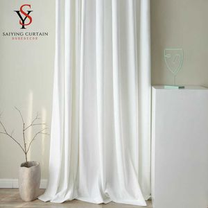 Moderne Blanc Velours Blackout Rideau Fenêtre Pour Chambre De Luxe Doux Épais Rideaux Pour Salon Décoration De La Maison Sur Mesure 210712