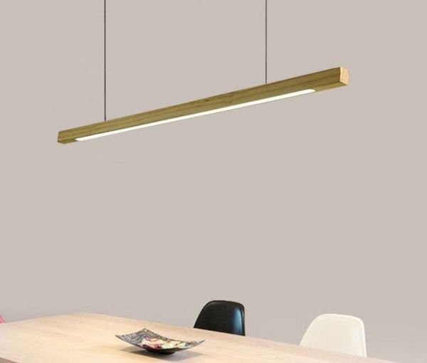 Luces colgantes LED de madera modernas Comedor Lámpara colgante de oficina Loft nórdico Lámpara colgante de madera Cocina Sala de estar Accesorios de iluminación MYY