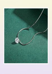 MODIAN 100 925 Sterling Silver Trendy Simple Clear CZ Choker ketting hanger Fashion Link Chain For Women Party Fine Jewelry 2106279262