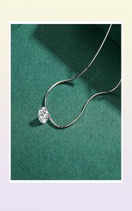 MODIAN 100 925 Sterling Silver Trendy Simple Clear CZ Choker ketting hanger Fashion Link Chain For Women Party Fine Jewelry 2108850961