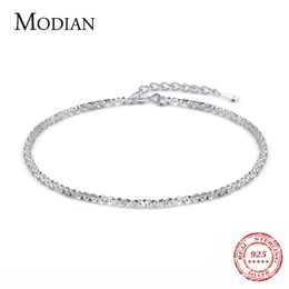 Modian Authentic 925 Sterling Silver Simple Cute Female Bracelet For Women Classic Charm Exquisite Sterling Silver Jewelry Cadeau