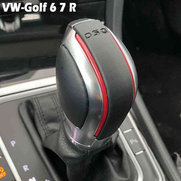 Modificación cromada mate perilla de palanca de cambios DSG tapa de cubierta para VW Golf 6 7 R GTI Passat B7 B8 CC R20 Jetta MK6 GLI