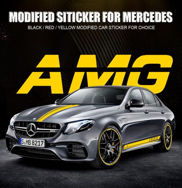 Autocollant de carrosserie de carrosserie modifiée Sticker latérale latérale pour Benz AMG Nouvelle ECA CLASS5215203