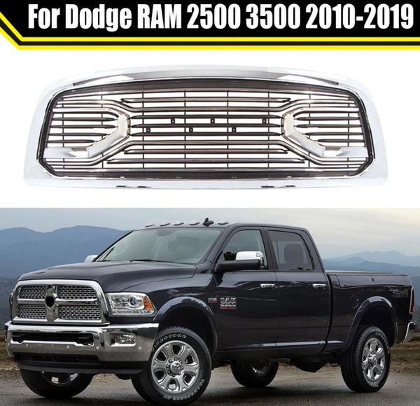 Modificado para Dodge RAM 2500 3500 2010-2019, cubierta embellecedora de radiador, parrillas de carreras, capó, rejilla frontal, rejillas de parachoques superiores