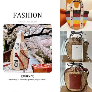 Modish Luxury Woody Bucket Bet Back Femme Color Shopping Designer les sacs fourre-tout Paille Embrayage crossbodybodage à main Panier imperméable