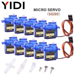 Modle 2/4/5/10/20pcs Arduino Analog Micro Servo Motor SG90 9G pour RC Car Toy Airplane Fixed Wing Hélicoptère Modèles Aircraft 180 360